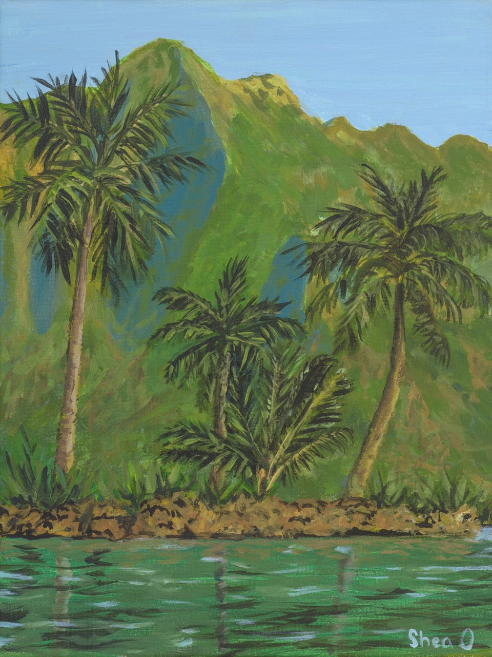 Matted print of Palms
