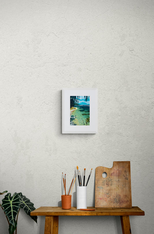 Matted print of Hide Aways