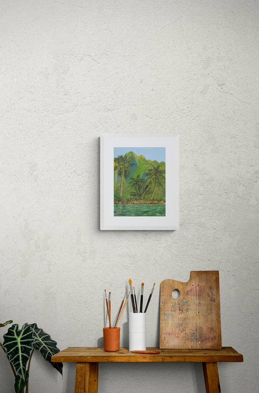 Matted print of Palms